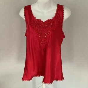 Vintage Cinema Etoile Red Camisole Sz. M
